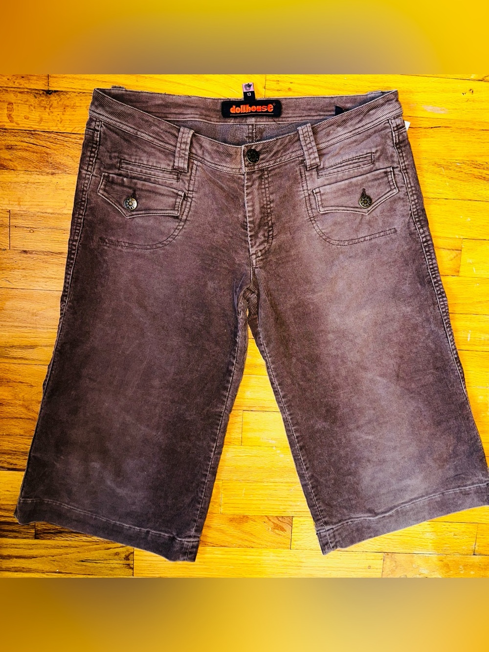 Y2K Dollhouse Corduroy Low Rise Gauchos Size 12